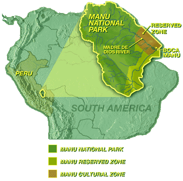 Mapa del Manu